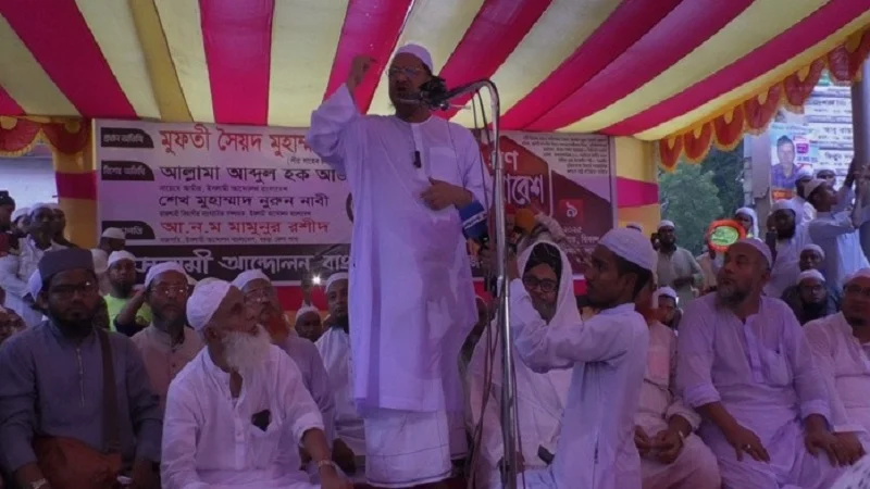 চাঁদাবাজি করে দেশকে অশান্ত করে তুলেছে বিএনপি: চরমোনাই পীর